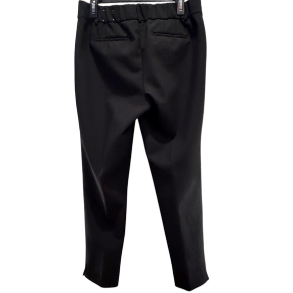 TALBOTS SIZE 10 BLACK HAMPSHIRE STRAIGHT ANKLE PANTS POLY-VISCOSE-SPANDEX - Picture 5 of 12